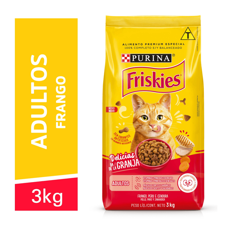 Racao-FRISKIES-gatos-adultos-frango---Delicias-da-Granja-3kg