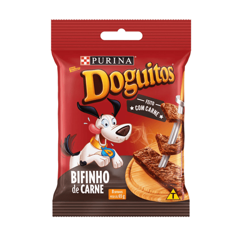 Petisco DOGUITOS Filés de Carne Cães Adultos e Filhotes 65g