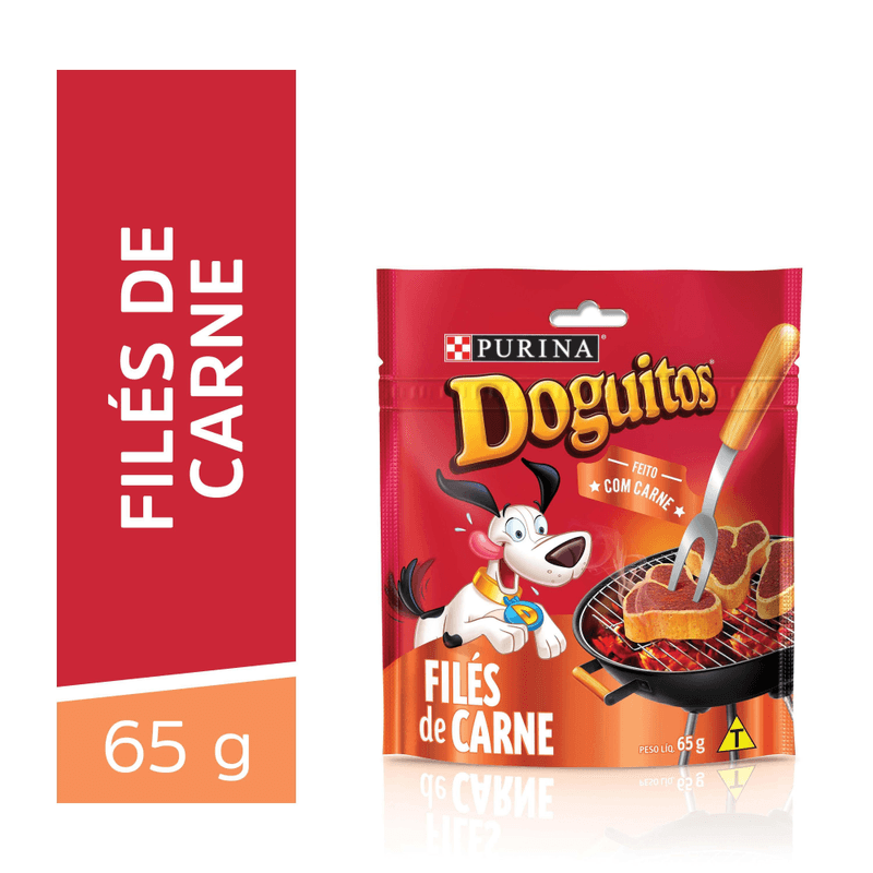 Petisco-DOGUITOS-Bifinho-de-Carne-Caes-Adultos-e-Filhotes-65g