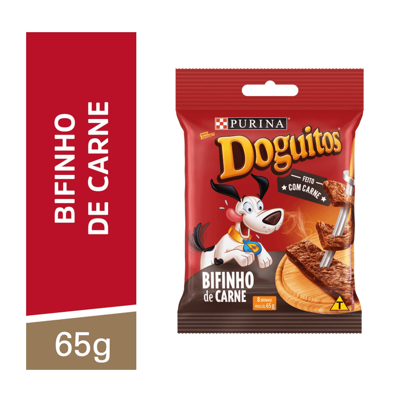 Petisco-DOGUITOS-Bifinho-de-Carne-Caes-Adultos-e-Filhotes-65g