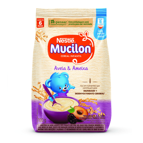 Cereal Infantil Mucilon Aveia Integral e Ameixa 180g
