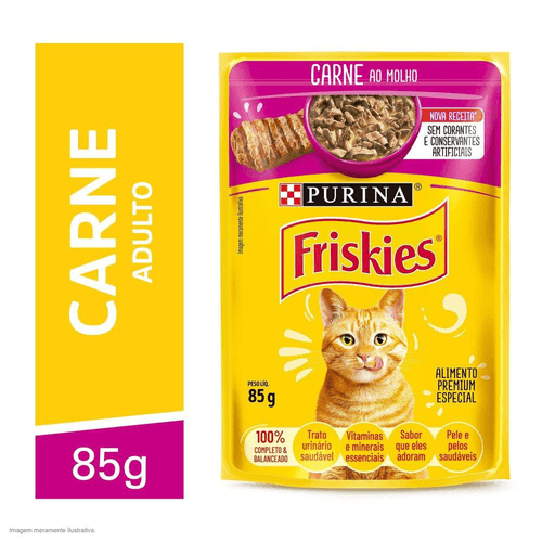 Ração Úmida Gatos Adultos FRISKIES Carne 15x85g