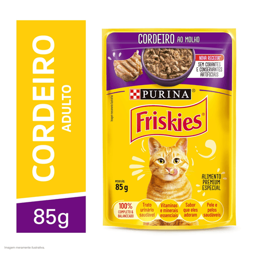 Ração Úmida Gatos Adultos FRISKIES Cordeiro 85g