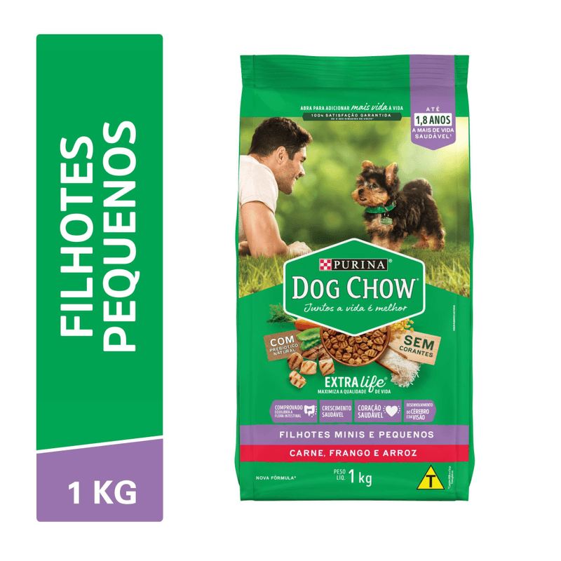 Racao-DOG-CHOW-Caes-Filhotes-Minis-e-Pequenos-Frango-e-Arroz-1kg