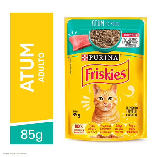 Ração Úmida Gatos Adultos FRISKIES Atum 85g