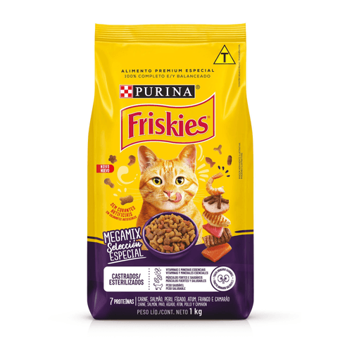 Ração FRISKIES gatos castrados Megamix 1kg