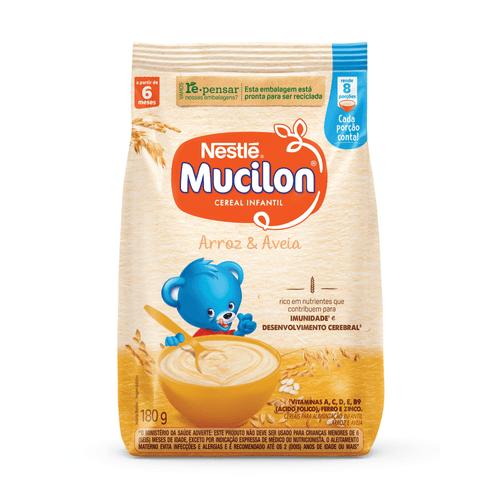 Cereal Infantil Mucilon Arroz e Aveia 180g