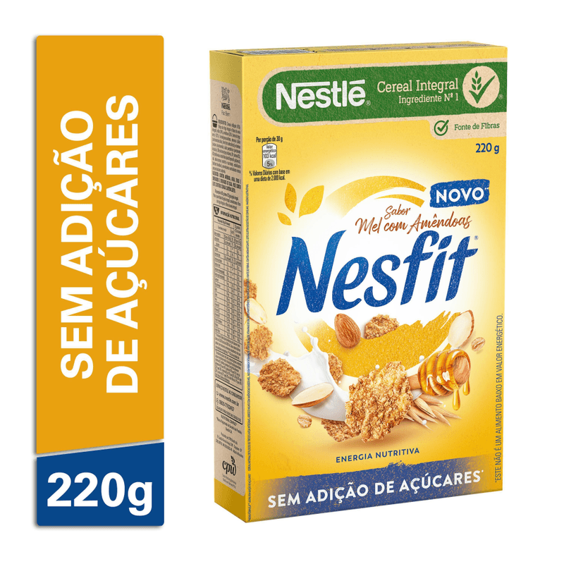 Cereal-Matinal-NESFIT-Mel-com-Amendoas-sem-Adicao-de-Acucares-220g