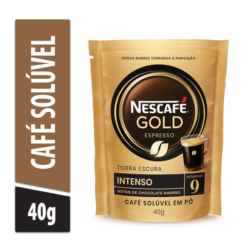 Café Solúvel NESCAFE GOLD Intensidade 9 Sachet 40g