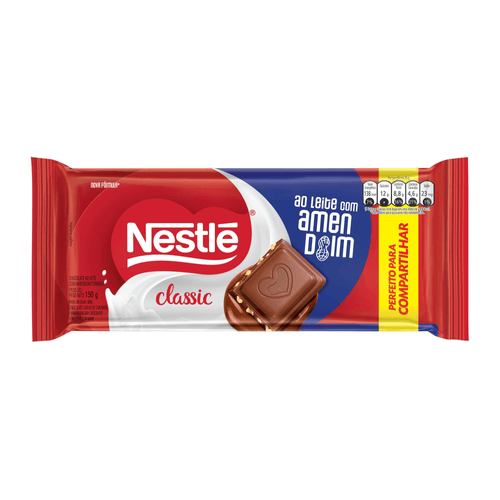 Chocolate NESTLÉ CLASSIC ao Leite com Amendoim 150g