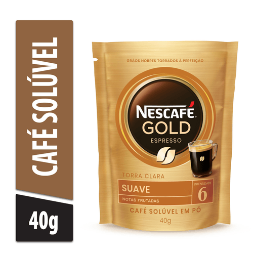 Café Solúvel NESCAFE GOLD Intensidade 6 Sachet 40g