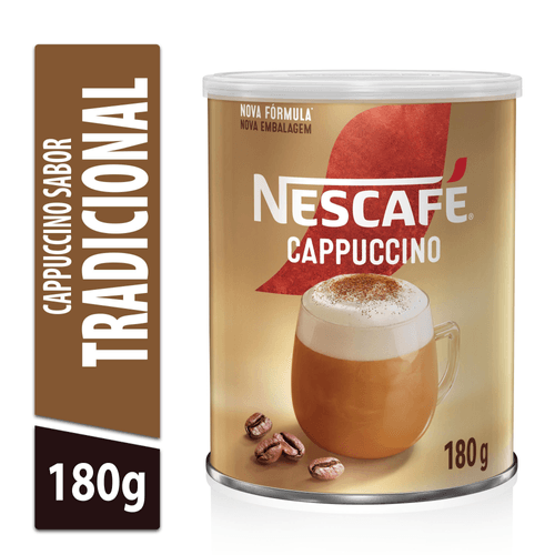 Café Solúvel NESCAFÉ CAPPUCCINO Tradicional Lata 180g