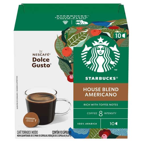 Starbucks®  Americano House Blend By Nescafé® Dolce Gusto® - 10 Cápsulas