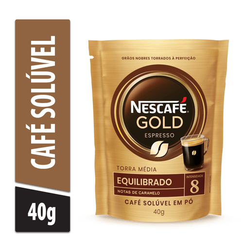 Café Solúvel NESCAFE GOLD Intensidade 8 Sachet 40g