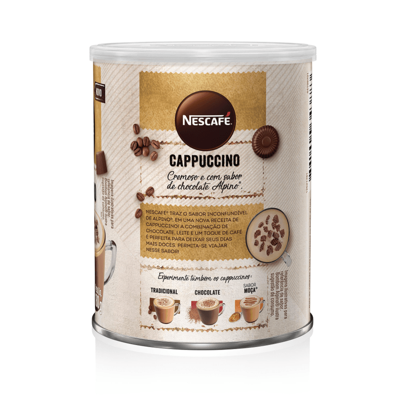 Cappuccino-Po-para-Preparo-de-Bebida-Soluvel-Chocolate-Alpino-Nescafe-Lata-180g