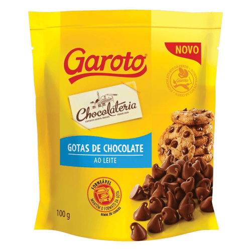 Chocolate ao Leite em Gotas Garoto Chocolateria 100g