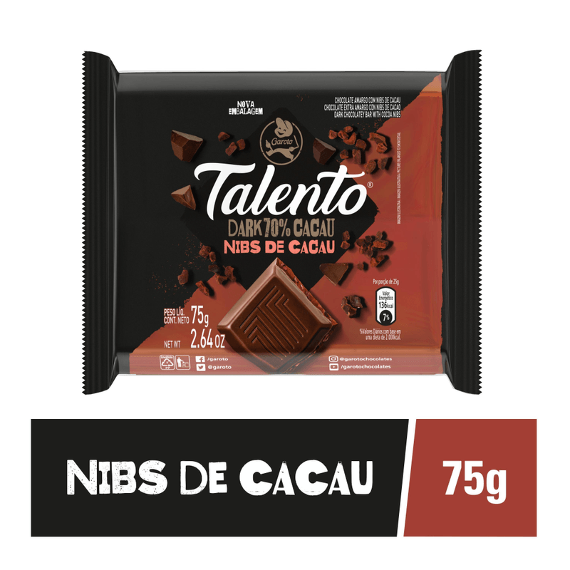 Chocolate-GAROTO-TALENTO-Dark-Nibs-de-Cacau-75g