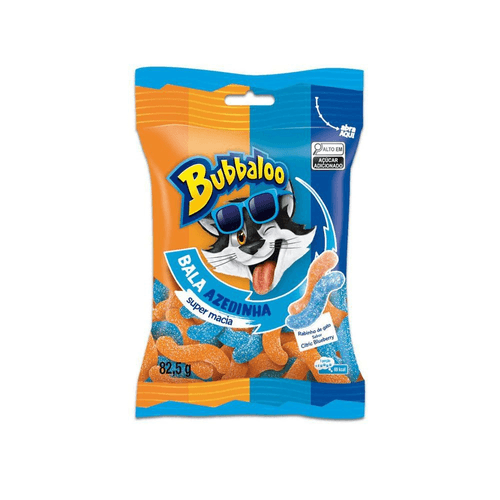 Bala Macia Bubbaloo Citric Blueberry Mix 82,5g