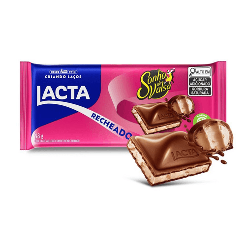 Chocolate Ao Leite Lacta Com Recheio Sonho De Valsa 98G