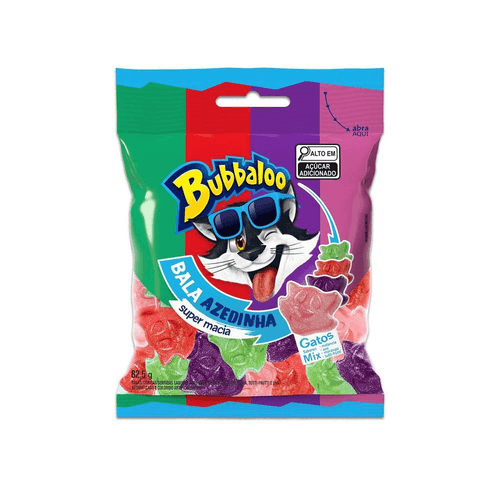 Bala Macia Bubbaloo Mix Azedinha 82,5g