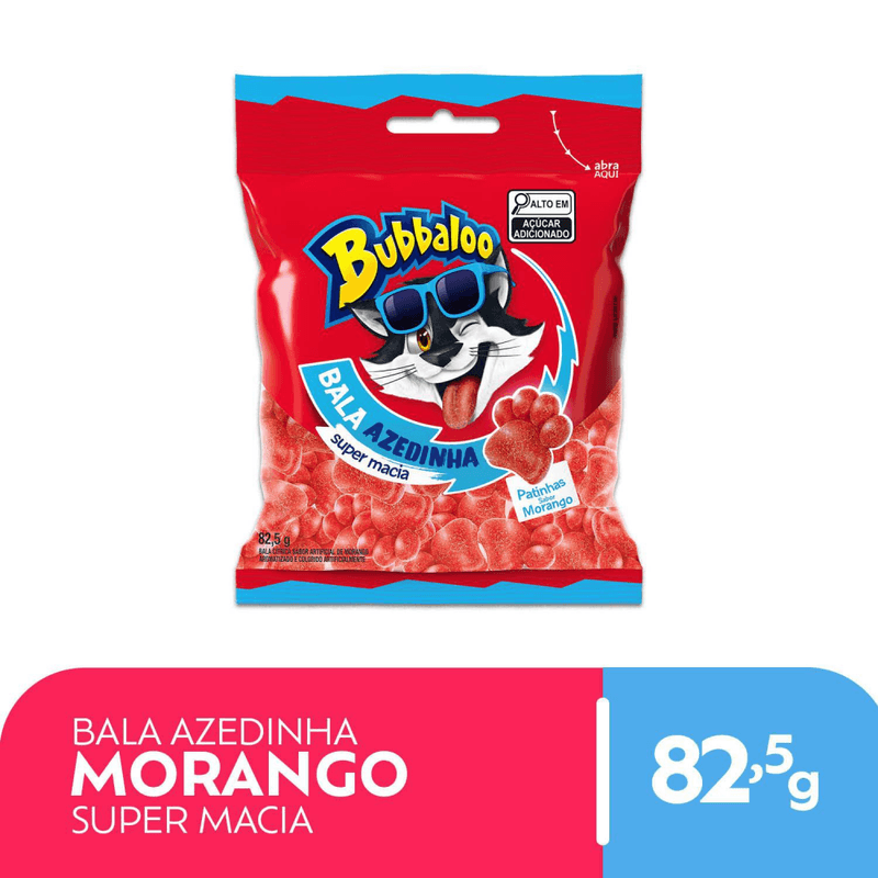 Bala-Macia-Bubbaloo-Morango-Azedinha-825g