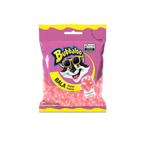 Bala Macia Bubbaloo Tutti-Frutti 75g