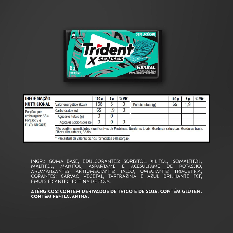 Chiclete-Trident-XSenses-Herbal-Sem-Acucar-8g