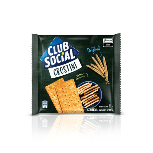 Biscoito Salgado Club Social Crostini Original 80g