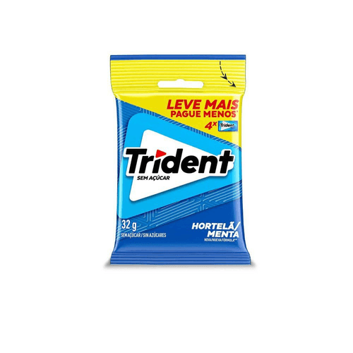 Chiclete Trident Hortelã 32g - Pacote Com 4 embalagens