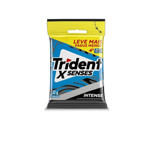 Chiclete Trident XSenses Intense 32g - Pacote Com 4 embalagens