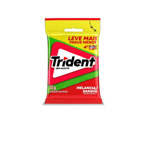 Chiclete Trident Melancia 32g - Pacote Com 4 embalagens