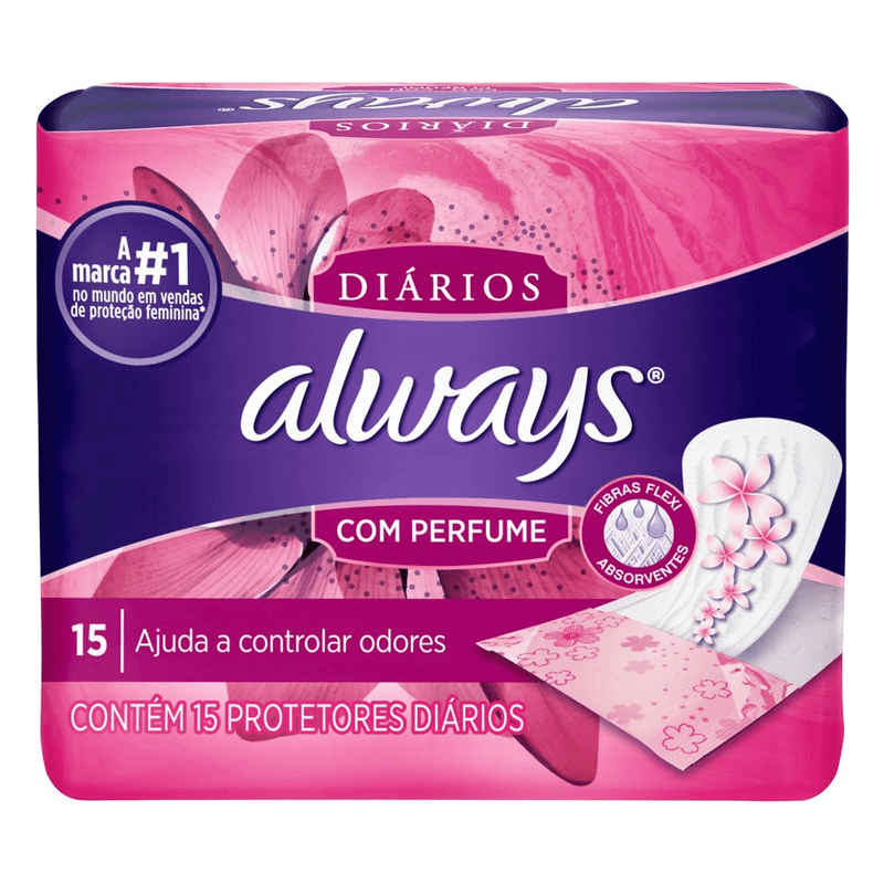 Protetor-Diario-sem-Abas-com-Perfume-Always-Pacote-15-Unidades