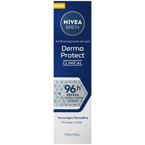 NIVEA MEN Desodorante Antitranspirante Aerossol Derma Protect Clinical 150ml