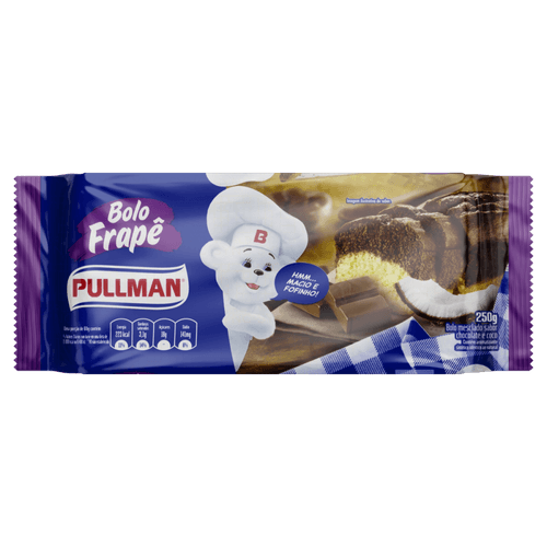 Bolo Frapê Mesclado Chocolate e Coco Pullman Pacote 250g