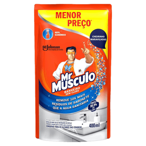 Limpador Mr Músculo Banheiro Total Refil 400ml Oferta Especial