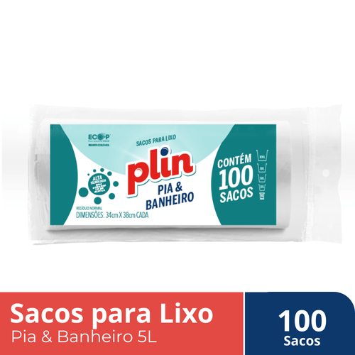 Sacos Plásticos de Lixo com Capacidade de 100 Unidades.