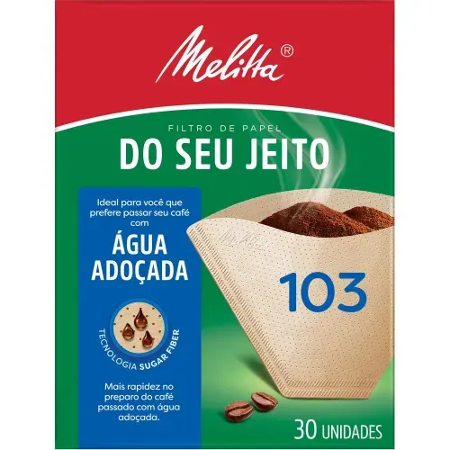 Filtro de Papel Água Adoçada Melitta Do Seu Jeito 103 Caixa