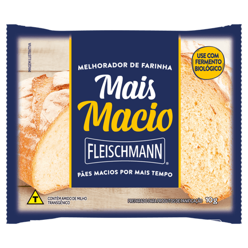 Melhorador de Farinha para Panificação Fleischmann Mais Macio Envelope 10g