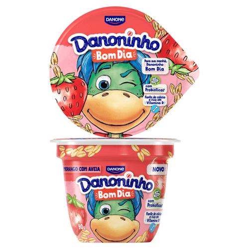 Iogurte Danoninho Integral Bom Dia Morango e Aveia 90g