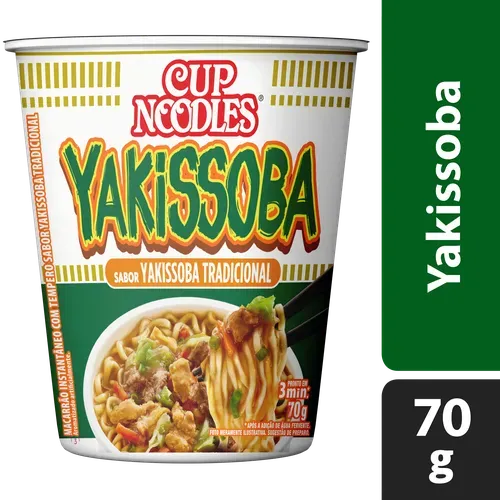 Macarrão Instantâneo com Tempero de Yakissoba Tradicional Cup Noodles Copo 70g