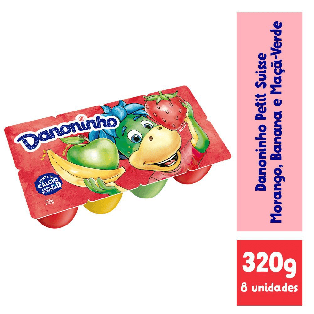 Petit Suisse Danoninho Maça/Morango 320g
