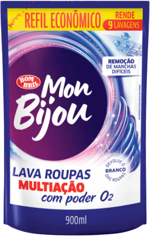 Lava Roupas Mon Bijou  Refil Econômico 900ml