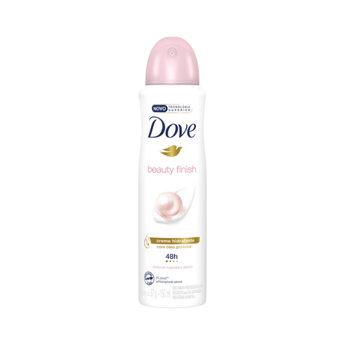 Antitranspirante Aerossol Magnólia e Jasmim 72h Dove Beauty Finish 150ml Spray