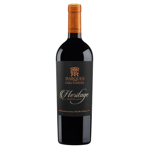 Vinho Chileno Tinto Seco Heritage Marques de Casa Concha Cabernet Sauvignon Cabernet Franc Petit Verdot Puente Alto Garrafa 750ml