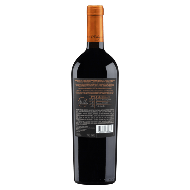 Vinho-Chileno-Tinto-Seco-Heritage-Marques-de-Casa-Concha-Cabernet-Sauvignon-Cabernet-Franc-Petit-Verdot-Puente-Alto-Garrafa-750ml