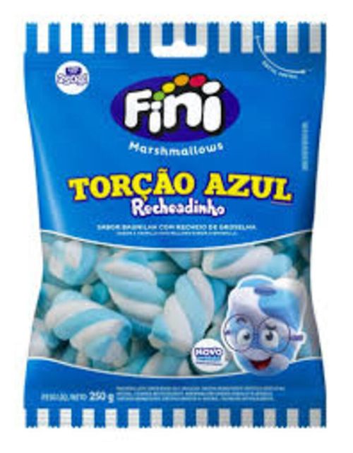 Marshmallow Recheadinho Fini Torção Azul 200g