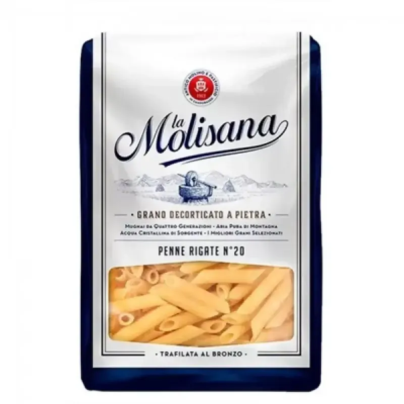 Macarrao-de-Semola-de-Trigo-Durum-Trafilata-al-Bronzo-Penne-Rigate-20-La-Molisana-Pacote-500g