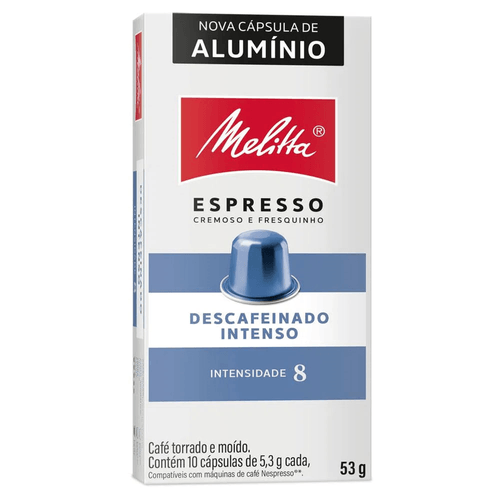 CAPSULA CAFE ESPRESSO MELITTA 53G 10UN DESCAFEINADO ESPRESSO