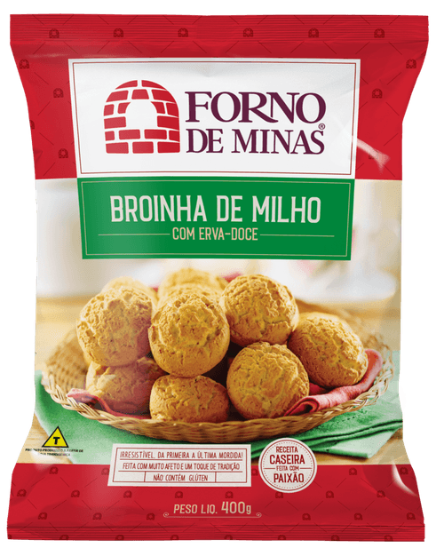 Broinha de Milho com Erva-Doce sem Glúten Forno de Minas Pacote 400g