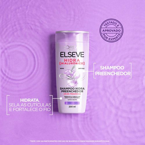 Shampoo Hidra Preenchedor L'oréal Paris Elseve Hidra Hialurônico Frasco 200ml